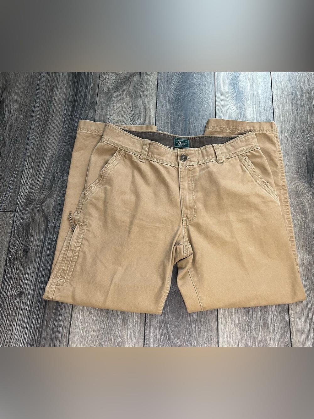 G.H. Bass Men’s Carpenter Pants 34x30 Khaki Tan Workwear Straight Leg NWOT - Picture 12 of 15